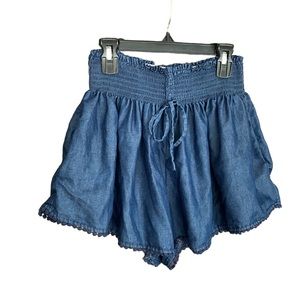Xhilaration smocked pom pom hot shorts with pockets